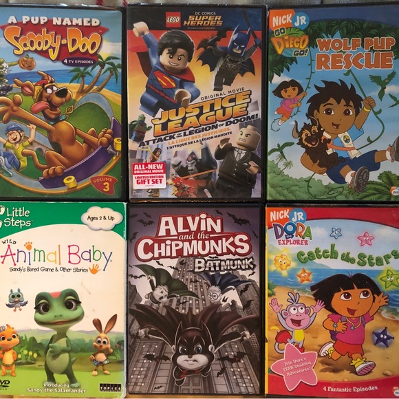 DVD’s - Lot of 6 DVD’s - Batman, Scooby Doo, Dora, Diego, ect. - Picture 1 of 2